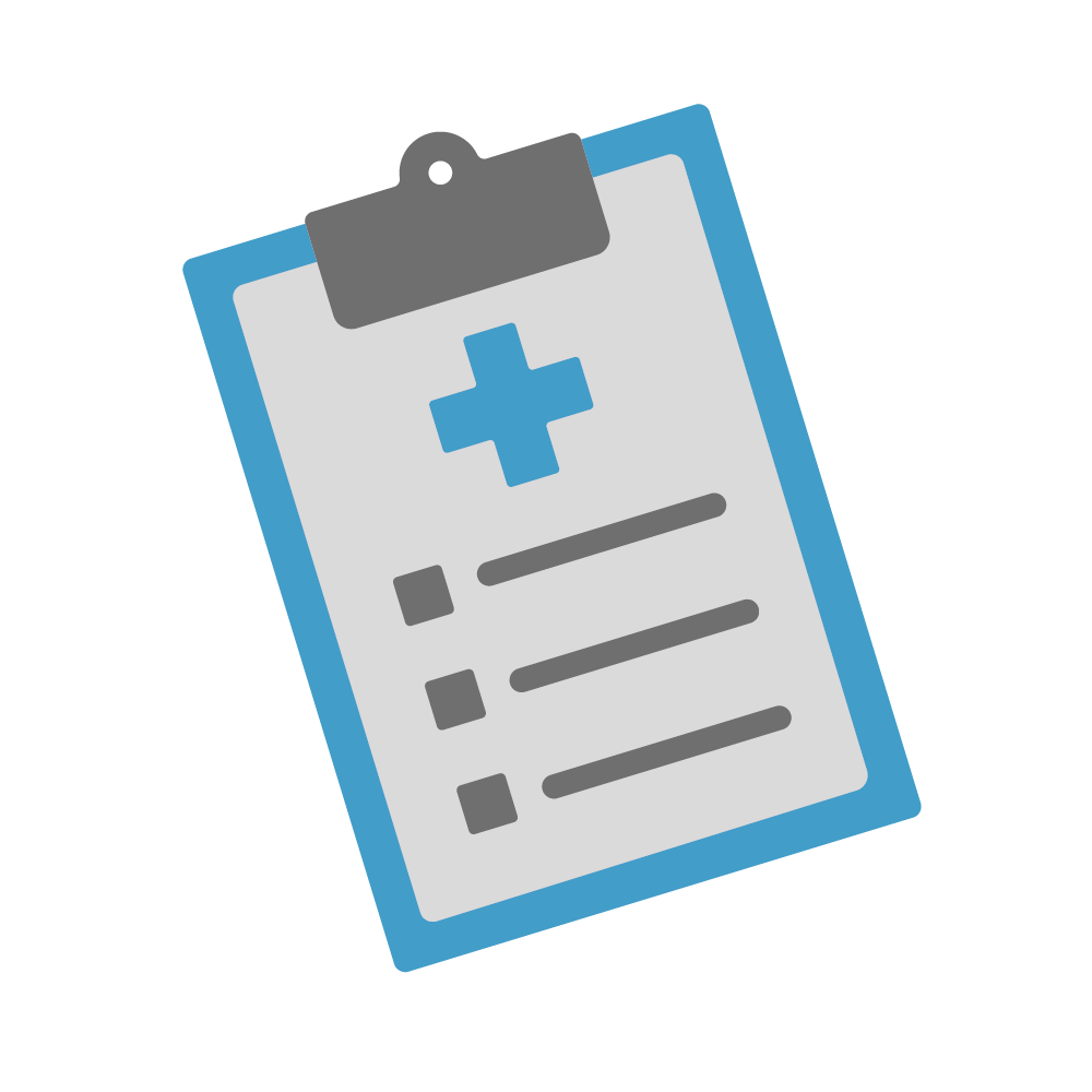 Icon Klemmbrett Gesundheit