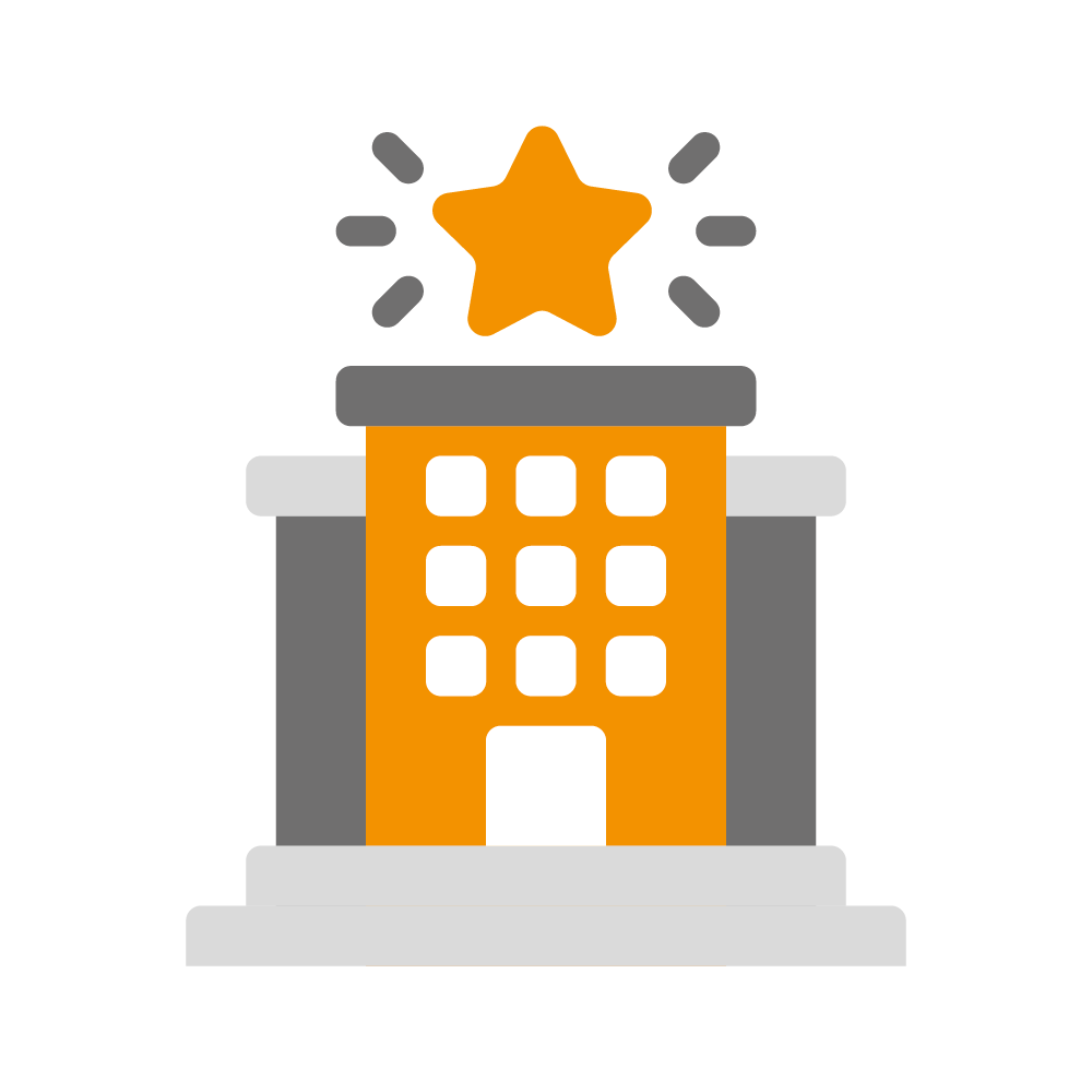 Icon Gebäude und Stern