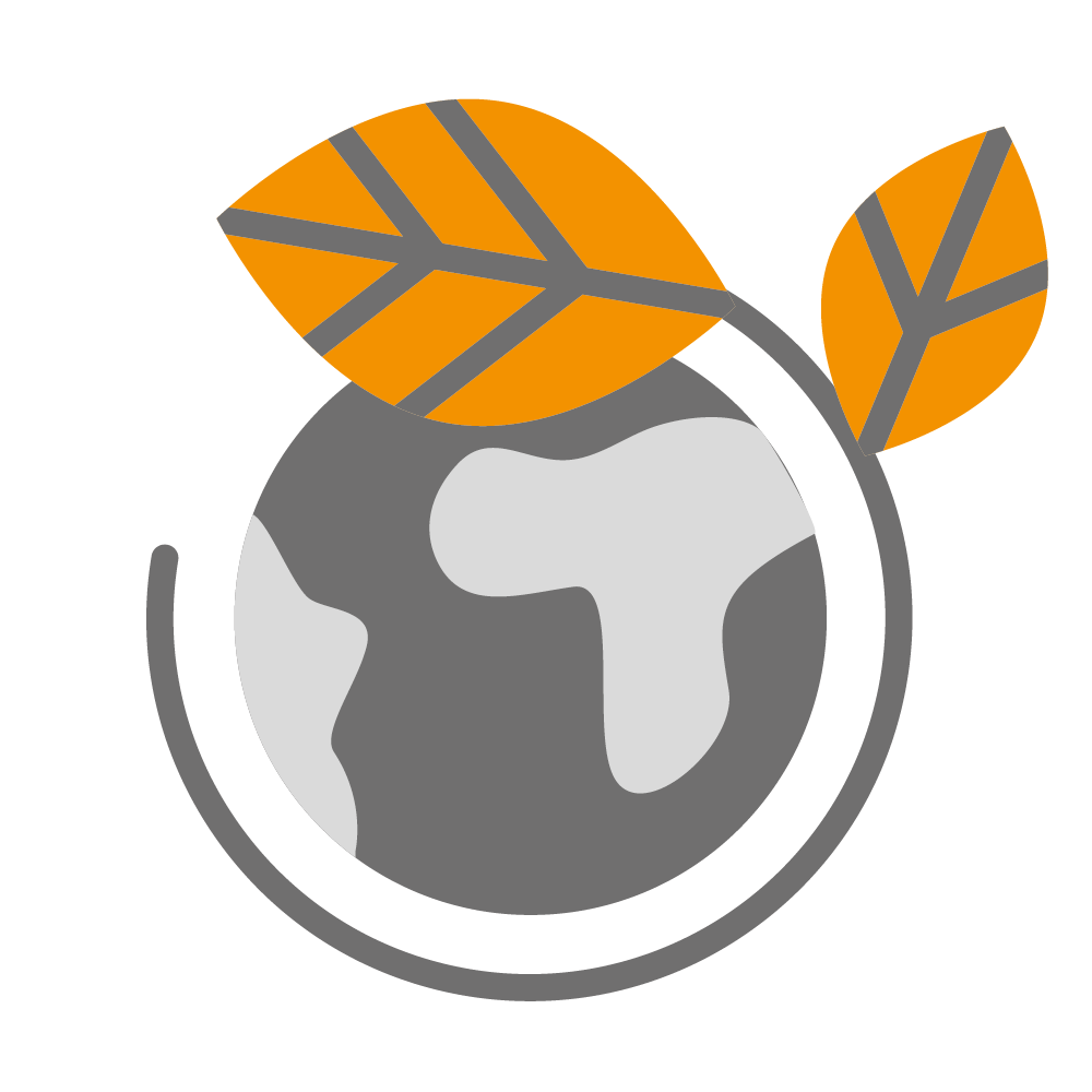 Icon Erdball mit Blättern